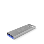 USB su misura in metallo con foro di aggancio prodotta in UE color argento vista area di stampa