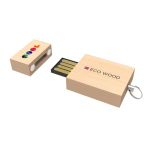 USB su misura in legno con chiusura magnetica prodotta in UE color legno chiaro vista con stampa