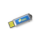 USB su misura in metallo con formato estraibile prodotta in UE color argento vista con stampa