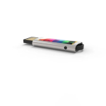 USB su misura in metallo con formato estraibile prodotta in UE color argento vista dettaglio