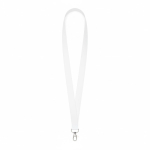 Lanyard su misura in poliestere per sublimazione prodotto in UE color bianco settima vista