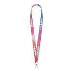 Lanyard su misura in poliestere per sublimazione prodotto in UE color bianco