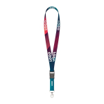 Lanyard poliestere su misura con fibbia sganciabile prodotto in UE color bianco