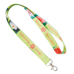 Lanyard su misura in RPET per sublimazione prodotto in UE color bianco