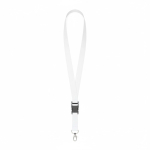 Lanyard su misura in RPET sganciabile per sublimazione color bianco settima vista