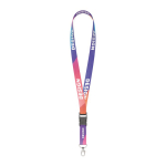 Lanyard su misura in RPET sganciabile per sublimazione color bianco