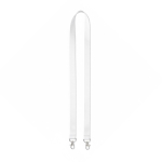 Lanyard su misura in RPET con due moschettoni o clip color bianco settima vista