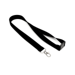 Lanyard su misura realizzato in poliestere con moschettone o clip color nero