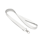 Lanyard su misura realizzato in poliestere con moschettone o clip color bianco