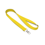 Lanyard su misura realizzato in poliestere con moschettone o clip color giallo