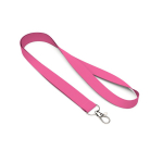 Lanyard su misura realizzato in poliestere con moschettone o clip color fucsia