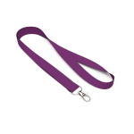 Lanyard su misura realizzato in poliestere con moschettone o clip color viola