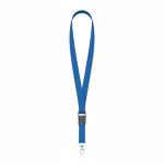Lanyard su misura sganciabile in poliestere con moschettone o clip color blu settima vista