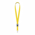 Lanyard su misura sganciabile in poliestere con moschettone o clip color giallo settima vista