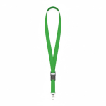 Lanyard su misura sganciabile in poliestere con moschettone o clip color verde settima vista