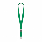 Lanyard su misura sganciabile in poliestere con moschettone o clip color verde bottiglia settima vista