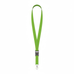 Lanyard su misura sganciabile in poliestere con moschettone o clip color verde mela settima vista