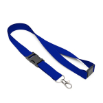 Lanyard su misura sganciabile in poliestere con moschettone o clip color blu elettrico