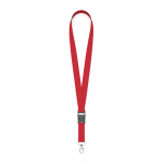 Lanyard su misura sganciabile in poliestere con moschettone o clip color granata settima vista
