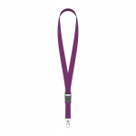 Lanyard su misura sganciabile in poliestere con moschettone o clip color viola settima vista