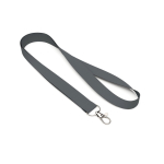 Lanyard su misura realizzato in RPET con moschettone o clip color grigio scuro settima vista
