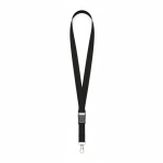 Lanyard su misura in poliestere con fibbia sganciabile color nero settima vista