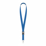 Lanyard su misura in poliestere con fibbia sganciabile color blu settima vista