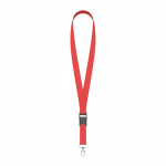 Lanyard su misura in poliestere con fibbia sganciabile color rosso settima vista