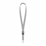 Lanyard su misura in poliestere con fibbia sganciabile color grigio settima vista