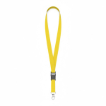Lanyard su misura in poliestere con fibbia sganciabile color giallo settima vista
