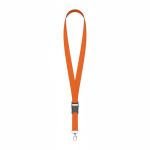 Lanyard su misura in poliestere con fibbia sganciabile color arancione settima vista