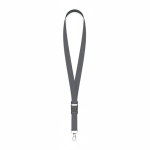 Lanyard su misura in poliestere con fibbia sganciabile color grigio scuro settima vista