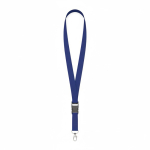 Lanyard su misura in poliestere con fibbia sganciabile color blu elettrico settima vista