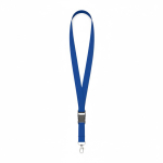 Lanyard su misura in poliestere con fibbia sganciabile color blu reale settima vista