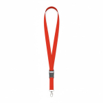 Lanyard su misura in poliestere con fibbia sganciabile color rosso scuro settima vista