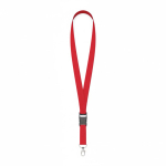 Lanyard su misura in poliestere con fibbia sganciabile color granata settima vista