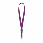 Lanyard su misura in poliestere con fibbia sganciabile color viola settima vista