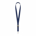 Lanyard su misura in poliestere con fibbia sganciabile color blu oltremare settima vista