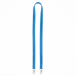 Lanyard su misura in poliestere con 2 moschettoni a scelta color blu settima vista