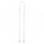 Lanyard su misura in poliestere con 2 moschettoni a scelta color bianco settima vista