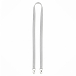 Lanyard su misura in poliestere con 2 moschettoni a scelta color grigio settima vista