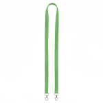 Lanyard su misura in poliestere con 2 moschettoni a scelta color verde settima vista