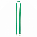 Lanyard su misura in poliestere con 2 moschettoni a scelta color verde bottiglia settima vista