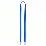 Lanyard su misura in poliestere con 2 moschettoni a scelta color blu reale settima vista