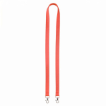 Lanyard su misura in poliestere con 2 moschettoni a scelta color rosso scuro settima vista