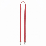 Lanyard su misura in poliestere con 2 moschettoni a scelta color granata settima vista