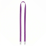 Lanyard su misura in poliestere con 2 moschettoni a scelta color viola settima vista