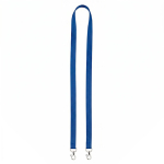 Lanyard su misura in poliestere con 2 moschettoni a scelta color blu oltremare settima vista