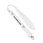 Lanyard su misura realizzato in cotone organico con moschettone color bianco