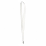 Lanyard su misura in bambù per sublimazione con moschettone color bianco settima vista